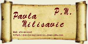 Pavla Milisavić vizit kartica